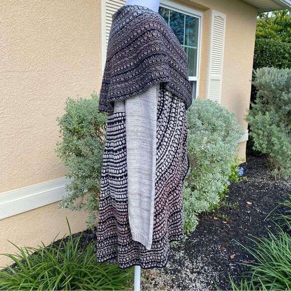 DOR DOR COUTURE HIGH LOW CARDIGAN OPEN FRONT SWEATER W/EMBELLISHED CLIP M NWT - Picture 5 of 15